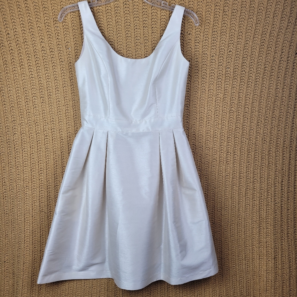 Alfred Sung Dress Cocktail Party Cream Size 8 *SEE VIDEO SIZE 8   $75